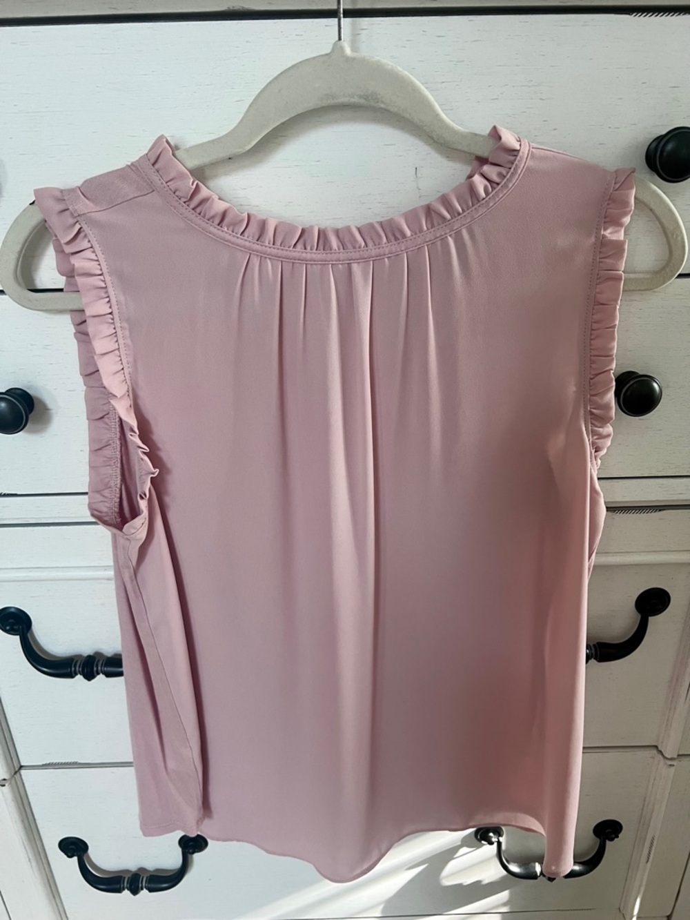 LOFT Blush Pink Ruffle-Trim Sleeveless Camisole